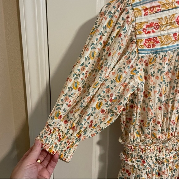 NWT Cleobella Dallas Floral Mini Dress in Carnation Print Cream Boho Size Small - Picture 10 of 16